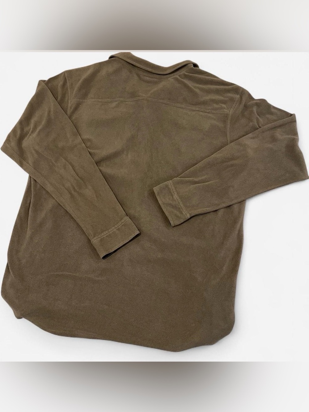 Columbia Men's Olive green Fleece Button Up Shirt Jacket Shacket Size Xlarge - Picture 2 of 5